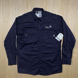 Steelguard FR Shirt Mens Large Blue Flame Resistant Button Long Sleeve Cat2 Work